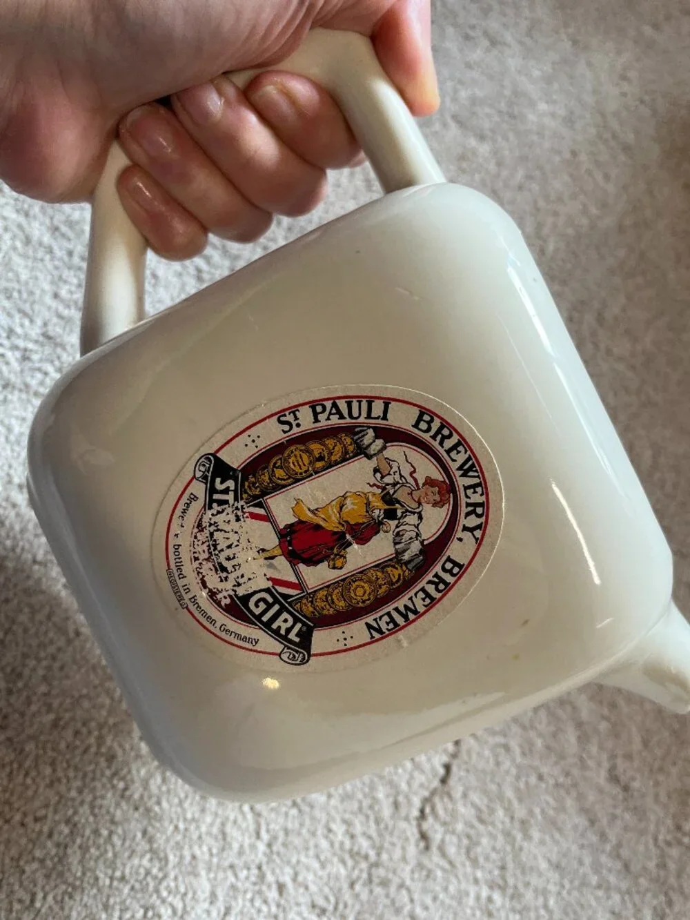 Vintage St Pauli Girl Beer Pitcher
